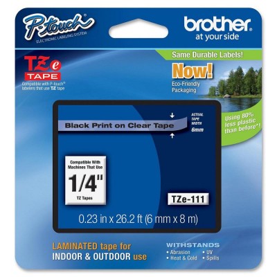 Brother TZE111 Clear Tape